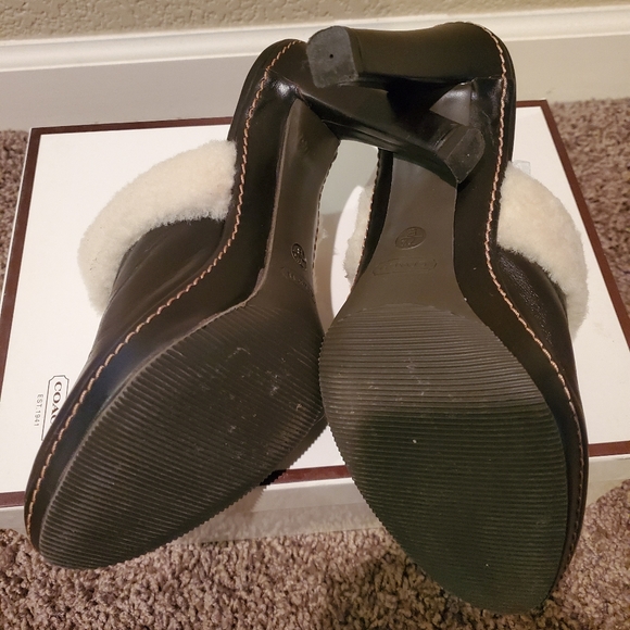 COACH SHEARLING MULES - Picture 5 of 5